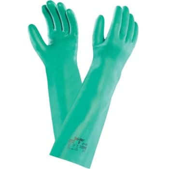 37-185 Solvex Green Nitrile Gloves - Size 7