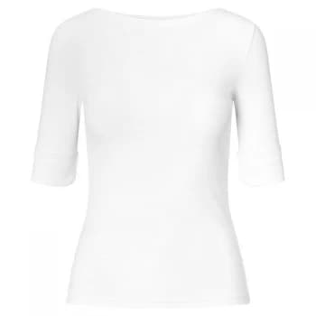 Lauren by Ralph Lauren Judy Elbow Sleeve T Shirt - White