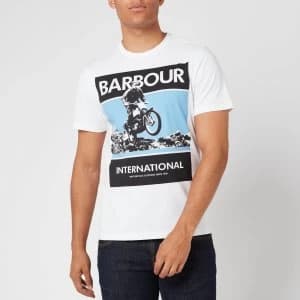 Barbour International Mens Frame T-Shirt - White - L