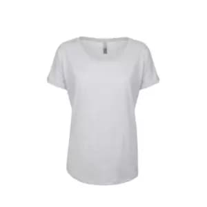 Next Level Womens/Ladies Tri-Blend Dolman T-Shirt (L) (Heather White)