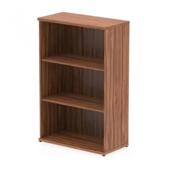 Trexus Office Medium Bookcase 800x400x1200mm 2 Shelves Walnut Ref