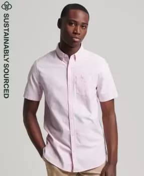 Superdry Mens Organic Cotton Vintage Oxford Short Sleeve Shirt Pink / City Pink - Size: S
