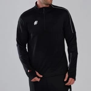 Five Stadium Quarter Zip Funnel Neck Top Mens - Black