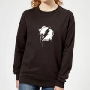 Justice League Graffiti The Flash Womens Sweatshirt - Black - 5XL