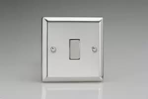 Varilight Classic 1 Gang 2 Way Rocker Switch With Metal Rockers (Single XC1D) - Polished Chrome - XC1D