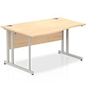 Impulse Cantilever 1400 Left Hand Wave Desk Maple