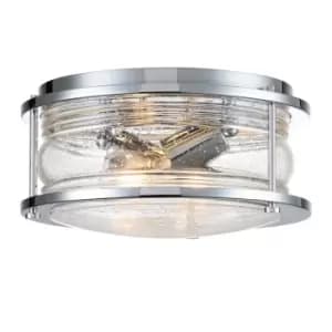 Kichler Ashland Bay Bathroom Ceiling Light Polished Chrome, IP44