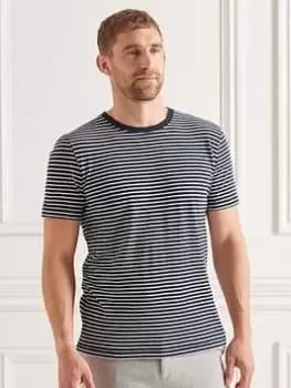 Superdry Studios Hemp Blend Tee, Navy, Size L, Men