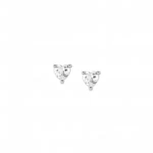 Sentimental Silver Zirconia Stud Silver Heart Earrings 149205/009