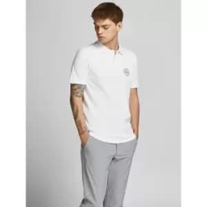 Shark Logo Print Polo Shirt in Cotton Pique and Slim Fit