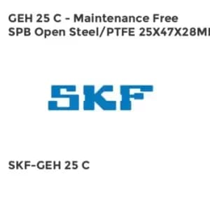 GEH 25 C - Maintenance Free SPB Open Steel/PTFE 25X47X28MM