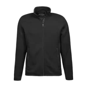 Tee Jays Mens Knitted Outdoor Fleece Jacket (3XL) (Black)