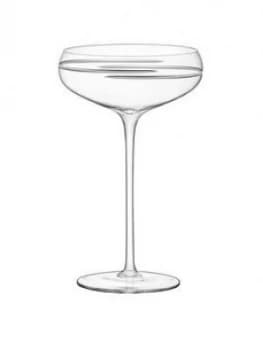 Lsa International Verso Champagne Saucers ; Set Of 2