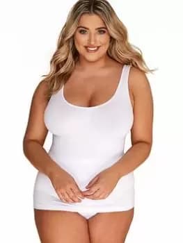 Yours Seamless Control Vest - White, Size 18-20, Women
