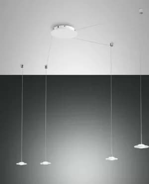 Susanna LED Cluster Pendant Ceiling Light White Glass