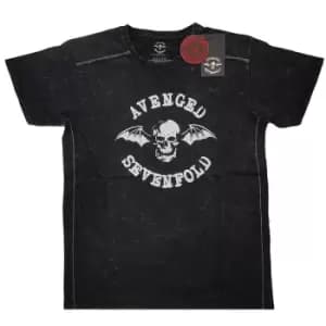 Avenged Sevenfold - Logo Unisex XX-Large Snow Wash T-Shirt - Black