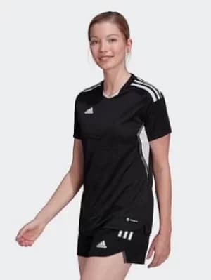 adidas Condivo 22 Match Day Jersey, Black/White, Size L, Women