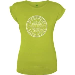 The Beatles - Sgt Pepper Drum Womens Small T-Shirt - Green