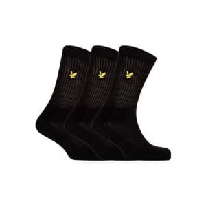 Lyle and Scott Hamilton 3 Pack Sports Socks - Black
