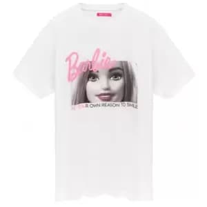 Barbie Womens/Ladies Be You Oversized T-Shirt (S) (White/Grey/Pink)