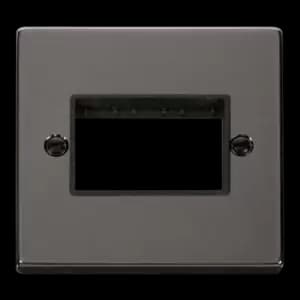 Click Scolmore MiniGrid 1 Gang Plate Triple Aperture Black Nickel - VPBN403BK