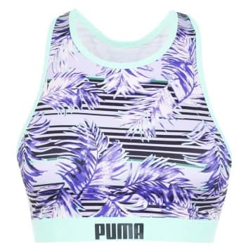 Puma Print Racerback Bikini Top - Purple