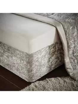 Catherine Lansfield Crushed Velvet Divan Base Wrap - Champagne