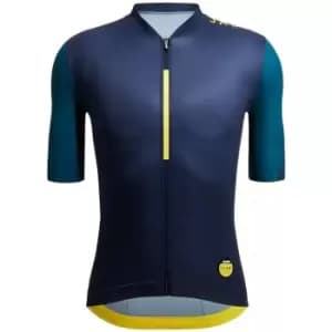 Santini Maillot Jaune Tour De France 2022 Allez Short Sleeve Jersey - Blue