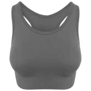 AWDis Womens/Ladies Cool Seamless Crop Top (M) (Iron Grey)