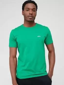 BOSS Tee Curved Regular Fit T-Shirt-Open Green Size M Men