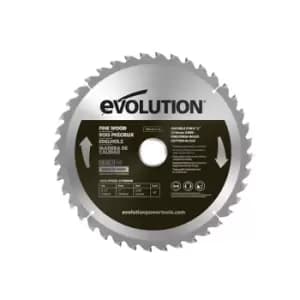 Evolution Fine Wood Mitre/Table Saw Blade 210 x 25.4mm x 40T