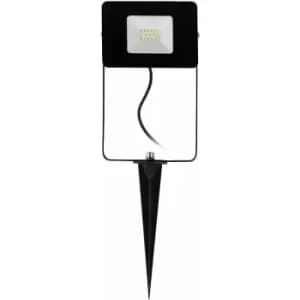 Loops - IP65 Outdoor Ground Spike Light Black Aluminium 10W Built in LED Spotlight