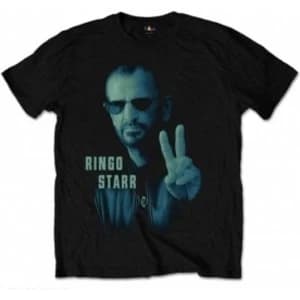 Ringo Star Colour Peace Mens Black T Shirt: Large