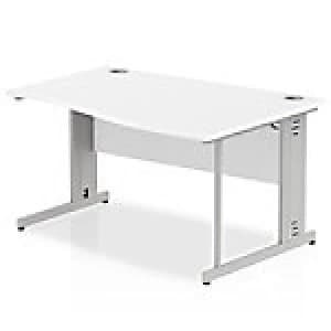 Impulse Cable Managed 1400 Right Hand Wave Desk White