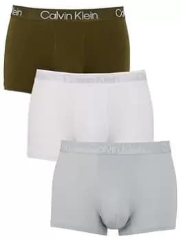 Calvin Klein 3 Pack Modern Structure Trunks, Multi, Size S, Men
