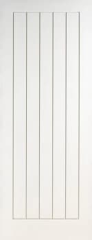 Wickes Geneva Internal Cottage Fire Door White Grained Moulded 5 Panel 1981 x 762mm