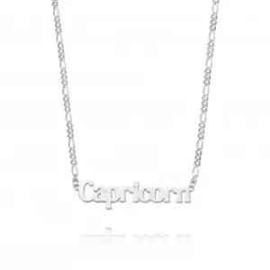 Capricorn Zodiac Recycled Sterling Silver Necklace ZN10_SLV