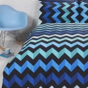 Three D Effect Duvet Set, Blue, King - Rapport