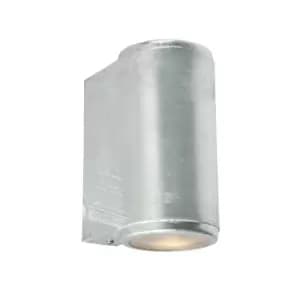 Mandal Outdoor 2 Light Up, Down Wall Light Galvanized , IP44, GU10