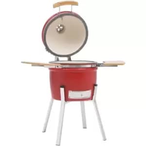 Kamado Barbecue Grill Smoker Ceramic 81cm - Red - Vidaxl