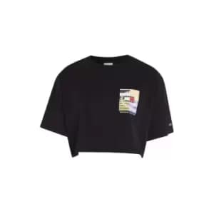Tommy Jeans Tjw Ovr Crp Tj Luxe Tee - Black