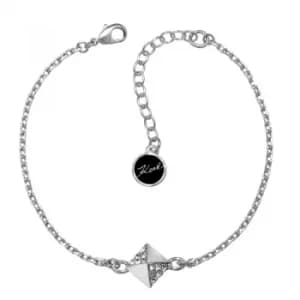 Ladies Karl Lagerfeld Silver Plated Pave Pyramid Bracelet