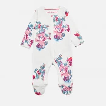 Joules Babys' Razamataz Floral Babygrow - White Floral - 0-3 months