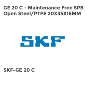 GE 20 C - Maintenance Free SPB Open Steel/PTFE 20X35X16MM