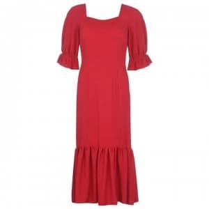 Biba Square Neck Linen Dress