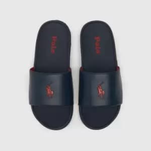 Polo Ralph Lauren Navy & Red Cayson Boys Youth Sandals
