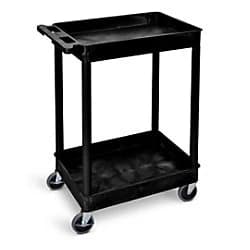 GPC Super Strength Plastic Multi Purpose Trolleys Deep 2 Shelf Trolley