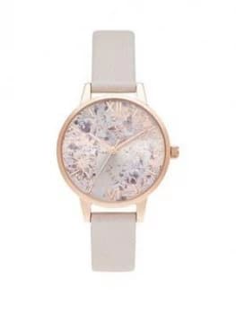 Olivia Burton Abstract Floral Midi Pearl Pink & Rose Gold