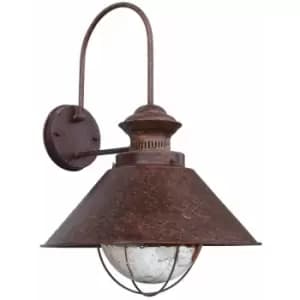 Nautica dark brown garden wall light H34cm 1 bulb