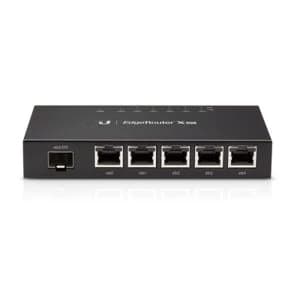 Ubiquiti ER-X-SFP EdgeRouter X SFP 5 Port Passive-PoE Gigabit Wired Router UK Plug